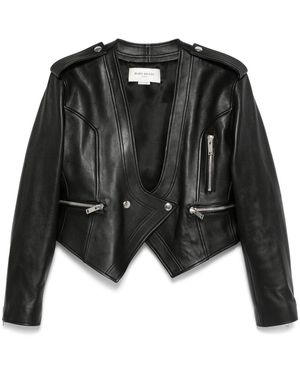 Burc Akyol Leather Biker Jacket - Black