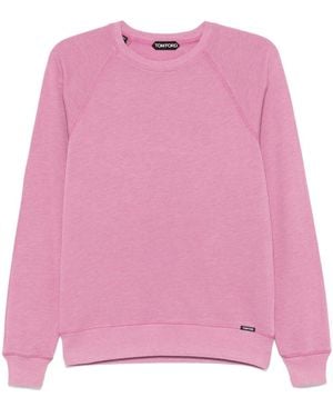 Tom Ford Logo-Patch Sweatshirt - Pink