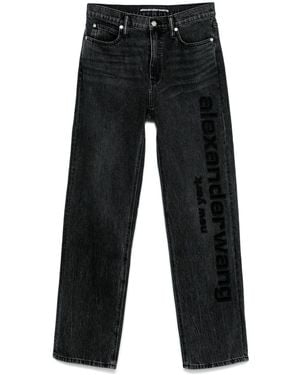 Alexander Wang Relaxed Fit Straight Leg Jeans - Black