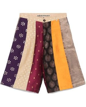 Kartik Research Patterned-Jacquard Shorts - White