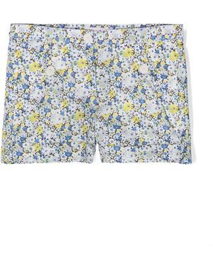 Bonpoint Floral-Print Cotton Shorts - Blue
