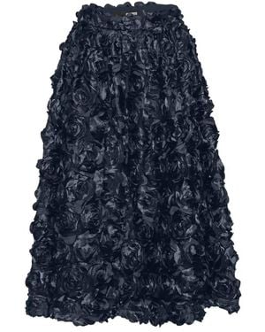 ROTATE BIRGER CHRISTENSEN Sun Rose-Embellished Maxi Skirt - Blue