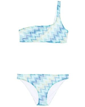 Missoni One-Shoulder Bikini Set - Blue