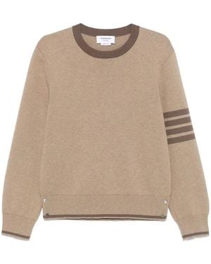 Thom Browne 4-Stripe Detail Jumper - Natural