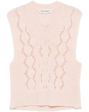 Our Legacy Cable Michigan Vest - Pink