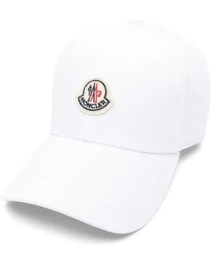 Moncler Logo-Patch Baseball Cap - White