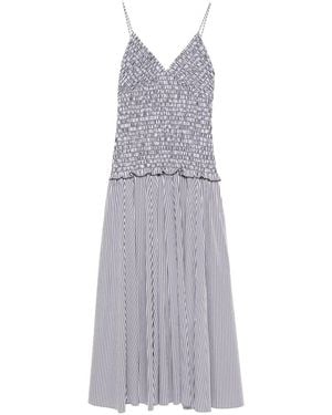 Brandon Maxwell Josie Midi Dress - Grey