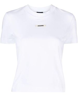 Jacquemus Top Le T-Shirt Gros Grain - White