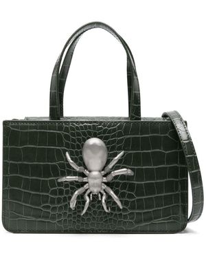Puppets and Puppets Spider Small Tote Bag - Black