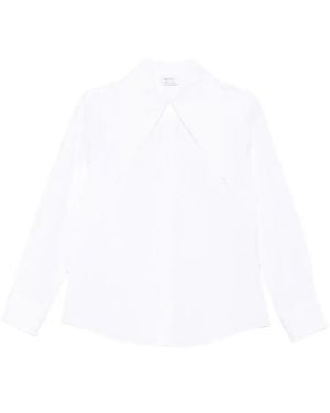 McQueen Oversized-Collar Cotton Shirt - White