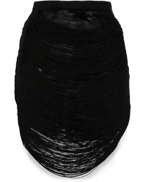 The Attico Multi-Strings Mini Skirt - Black