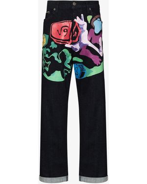 Ksubi X Hidji Anti K Community Graphic Jeans - Blue