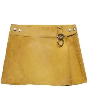 Prada Suede Miniskirt - Yellow