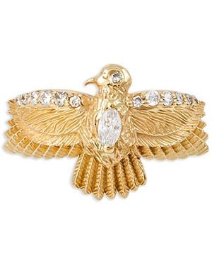 Jacquie Aiche 14K Small Thunderbird Diamond Ring - Metallic