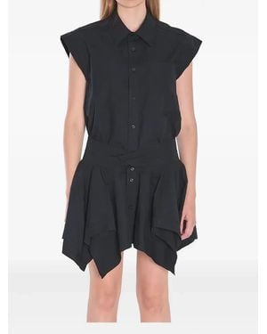 Alexander Wang Cotton Mini Shirt Dress - Black