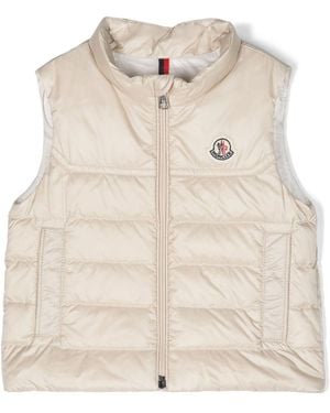 Moncler Logo Patch Classic Gilet - Natural