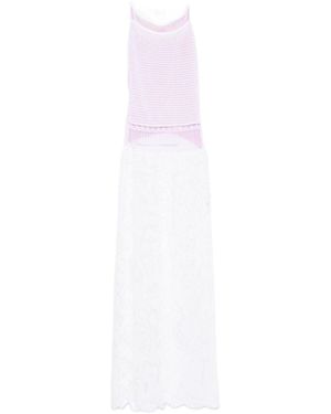 Roberta Einer Open-Knit Midi Dress - White