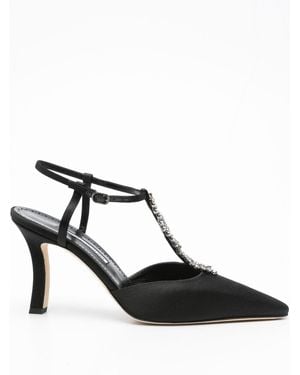 Manolo Blahnik 90Mm Sufik Court Shoes - Black