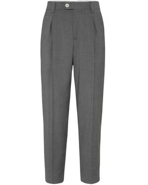 Brunello Cucinelli Wool Trousers - Grey