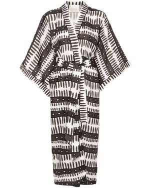 Maison La Plage Kenya Belted Linen Dress - White