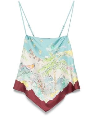 ALÉMAIS Daria Scarf Top - Blue