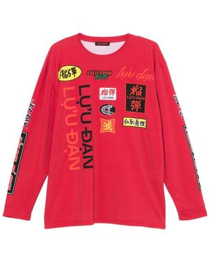 LỰU ĐẠN Oversized Motorcross T-Shirt - Red