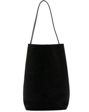 The Row Large Park Tote Bag - Black