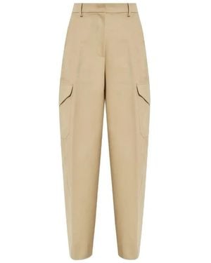 Givenchy Cotton And Wool Cocoon Pants With Pockets - Natural