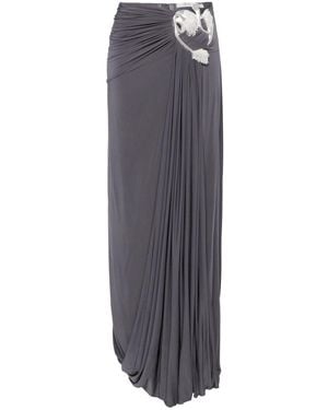 Christopher Esber Sculptured Loop Drape Maxi Skirt - Grey
