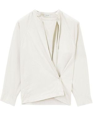 Lemaire Twisted Long-Sleeved Shirt - White