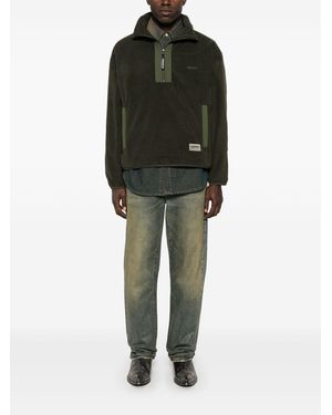 WTAPS 20 Embroidered Half Zip Sweat in Black for Men | Lyst
