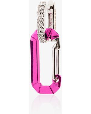 Eera 18K Chiara Small Diamond Single Drop Earring - Pink