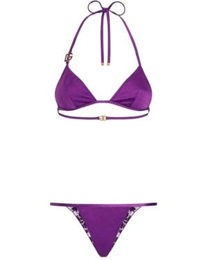 Dolce & Gabbana Reversible Bikini Set - Purple