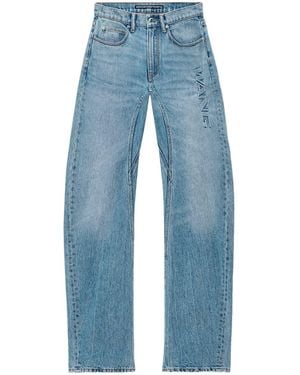 Alexander Wang Logo-Embossed Jeans - Blue