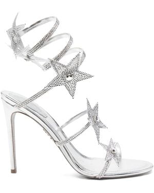 Rene Caovilla 110Mm Star-Embellished Sandals - White
