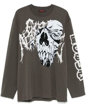 LỰU ĐẠN Torn Fear T-Shirt - Gray