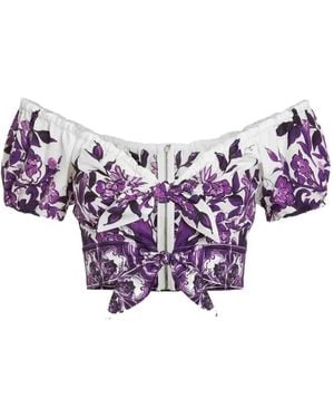 Dolce & Gabbana Majolica-Print Blouse - Purple