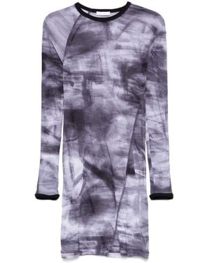 Helmut Lang Scribble Dress - Blue
