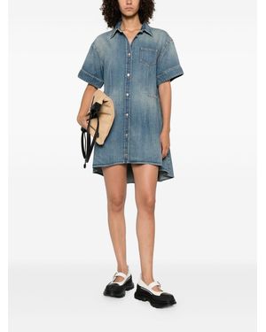 Designer Alexander Mcqueen Denim Mini Dresses for Women - Up