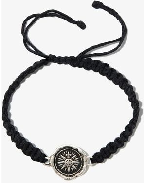 Pyrrha Sterling Direction Braided Bracelet - Black