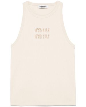 Miu Miu Tank Top - Natural