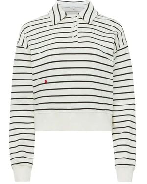 JW Anderson Striped Polo Jumper - White