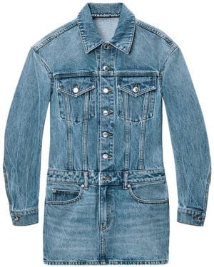 【ALEXANDER WANG】Denim mini dress /デニムドレス Alexander Wang Denim Mini Dress | Blue | FARFETCH