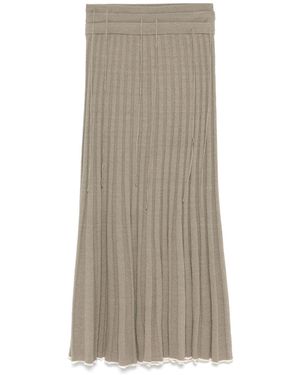 Christopher Esber Pleated Maxi Skirt - Grey