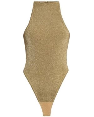Cult Gaia Metallic Bodysuit - Natural