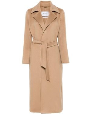 Max Mara Cashmere Double-Breasted Coat - Natural