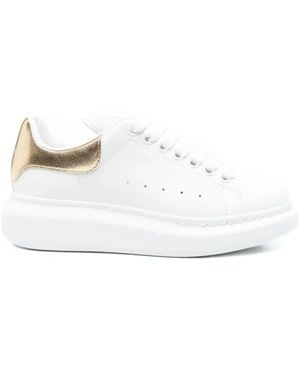 McQueen Oversized Leather Trainers - White
