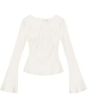 Ganni Satin Blouse - White