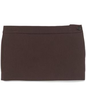 Wardrobe NYC Micro Mini Skirt - Brown