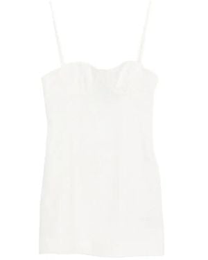SIR. Embroidered Spaghetti-Strap Mini Dress - White